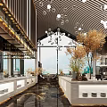 Elegant Dining Space With Wooden Ceiling Glass Bubble Chandeliers Marble Flooring And Floral Decor