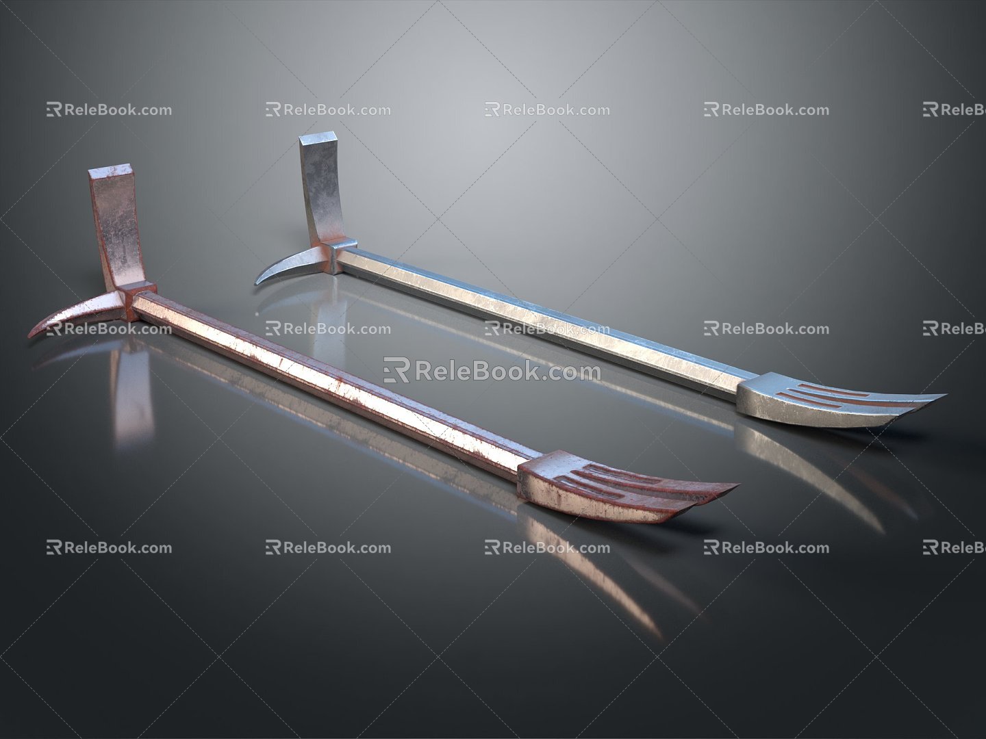 Industrial LOFT Cry Iron Crowbar 3d model