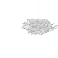 Elegant Modern White Chandelier With Wavy Petal Layered Design For Interior Decor