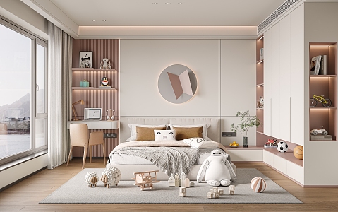 Modern Children's Room Girls Children's Room 3d model