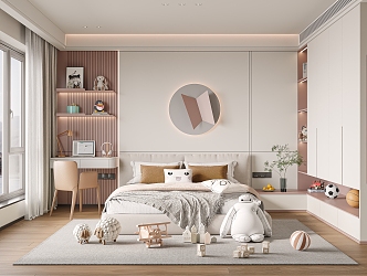 Modern Children's Room Girls Children's Room 3d model