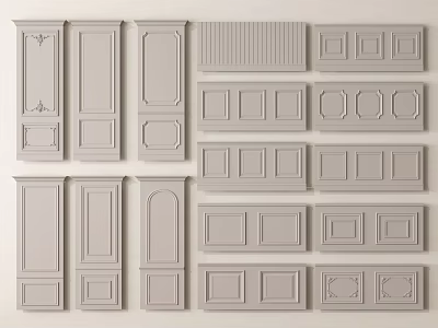 Decorative Wall Paneling With Various Styles And Designs For Home Interior Decoration 3d model