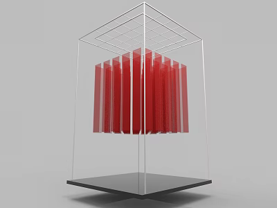 Modern art installation streamer device 3d model Modern art installation streamer device 3d model