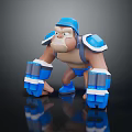 Modern Game Character Monkey Warrior Monkey 3d model