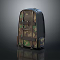 Camouflage Backpack with Multiple Straps Durable Design for Outdoor Use 3d model