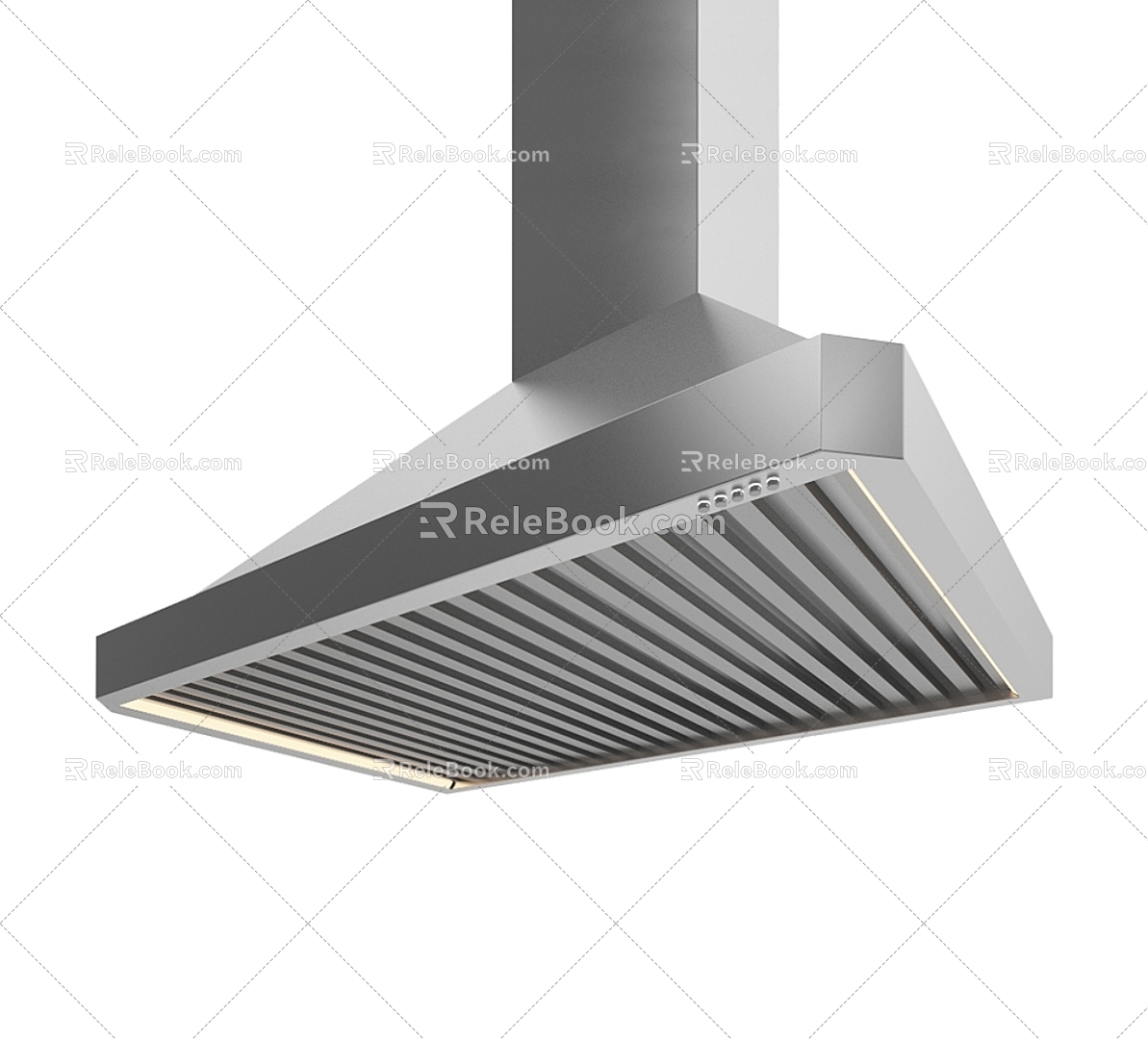 Range Hood Commercial Stainless Steel Smoke Hood Fan Restaurant Restaurant Kitchen Range Hood 3d model