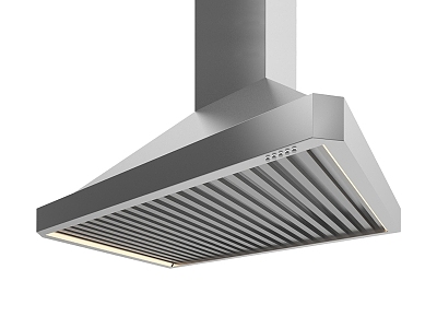 Range Hood Commercial Stainless Steel Smoke Hood Fan Restaurant Kitchen Range Hood 3d model