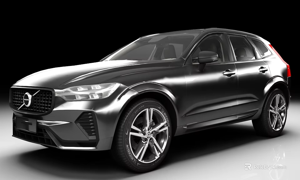 Sleek Black SUV Car With Modern Design LED Headlights And Alloy Wheels 3d model 