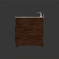 Wooden Bathroom Vanity with Cabinet Door Drawers and Marble Countertop Sink Faucet