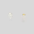 Elegant Modern Crystal Wall Sconce With Gold Frame And Illuminated Design