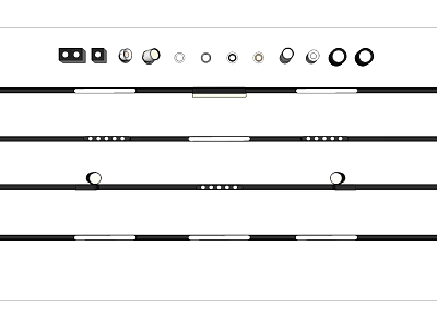 Modern spotlight downlight spotlight combination 3d model