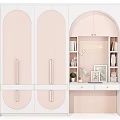 Simple Open-compartment Wardrobe Desk Cabinet 3d model