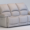 Modern Three-Seat Sofa Multi-Function Leather Three-Seat Sofa 3d model