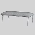 Crate&Barrel Cavett Leather Bench Modern Stylish Design Comfortable Seating For Living Room