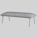 Modern Sofa Stool Cavett Leather Bench 3d model