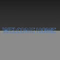 Commercial Signage Equipment With Gold 3D Welcome Home Letters Outside Glass Building