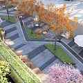 Modern Scenic Feature Wall Design With Lush Greenery Seating And Paved Pathways