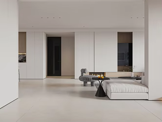 Modern Restaurant Minimalist Restaurant 3d model