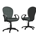 Modern Gray Office Chair With Ergonomic Armrests Swivel Wheels And Comfortable Design