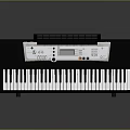 Black Electronic Keyboard Instrument with Sturdy Metal Stand and Music Score Holder