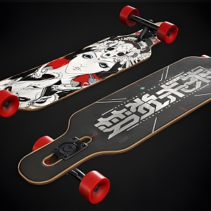 graffiti skateboard wheels sports equipment extreme sports old fashion graffiti 3d model