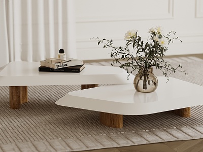 Modern coffee table fashion simple side table 3d model