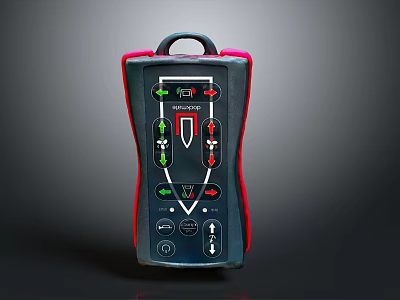 Spartan Portable Computer Diagnostic Device With Handle Red Black Buttons And Indicator Lights 3d model