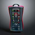 Spartan Portable Computer Diagnostic Device With Handle Red Black Buttons And Indicator Lights 3d model