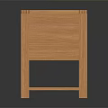 Wooden Bedside Table With Two Striped Drawers And Lower Shelf Home Bedroom Simple Modern Furniture