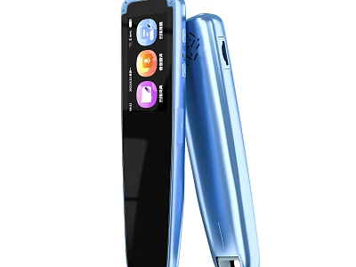 Blue Sleek Smartphone With Modern Design And Touch Screen App 3d model