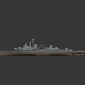 Detailed Historical Military Battleship Water Vessel With Deck Design And Structure