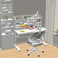 Modern Children's Learning Tables and Chairs 3d model