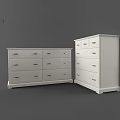 White Modern Dresser With Multiple Drawers For Bedroom Storage Furniture