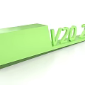 Green V20 2M 3D Model With Smooth Surface And Geometric Design