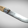 OPINEL Classic Weapon Knife with Wooden Handle and Worn Metal Blade
