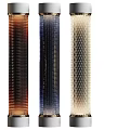 Modern Three Different Colors Long Strip Textured Wall Lights For Home Interior 3d model