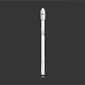 White Vertical Space Rocket Launch Vehicle For Modern Aerospace Missions