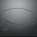 Silver Necklace With Thin Chain And Intricate Patterned Pendant Design