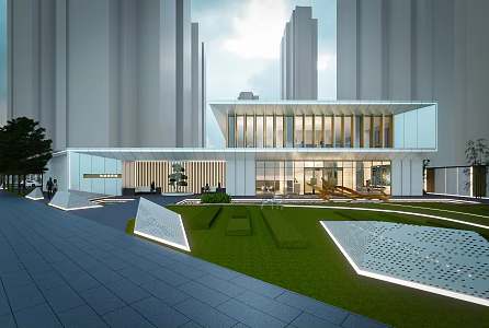 Modern Sales Office Building Sales Office 3d model