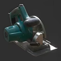 Green Electric Circular Saw As Industrial Cutting Equipment With Ergonomic Handle And Metal Base