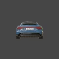 Audi Blue Coupe Car With UK Plate LED Headlights And Black Alloy Wheels