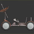 Mars Exploration Rover Model with Large Wheels Satellite Dish Antenna and Metal Frame