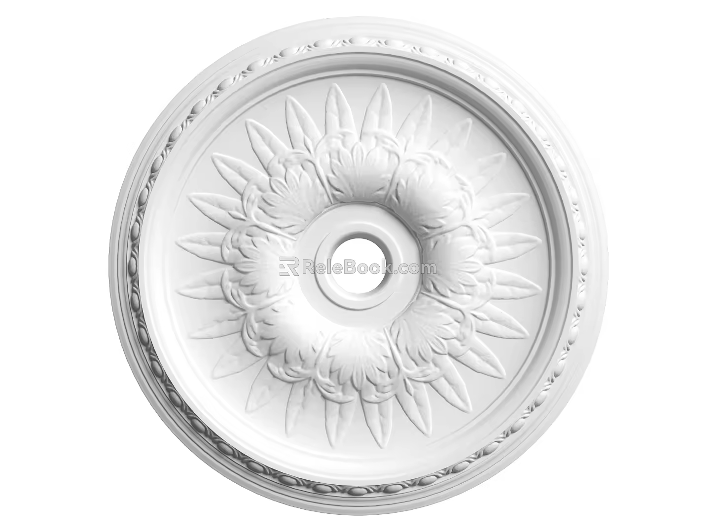 European-style lamp panel gypsum component carved 3d model