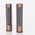 Rinnai Modern Tower Air Conditioner Fan With Black Finish Wooden Accents Stylish Design