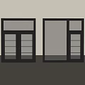 Black Casement Windows with Glass Grilles and Sleek Metal Frames for Home Use