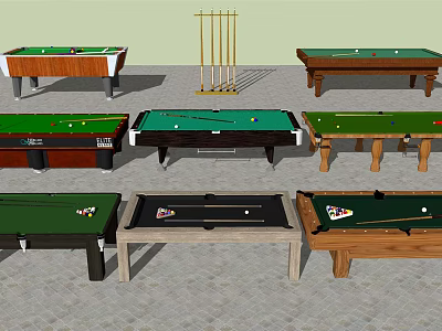 Modern billiard table billiards billiard table pool cue leisure and entertainment facilities 3d model