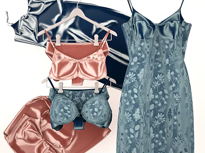 modern clothes ladies clothes underwear skirt 3d model