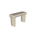 Modern Minimalist Dressing Table With Curved Legs And Smooth Surface Design