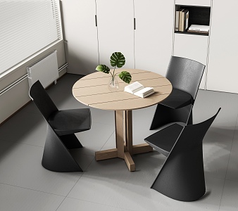 Modern Leisure Table and Chair Negotiation Table and Chair Leisure Chair Dining Table and Chair Round Table and Chair 3d model