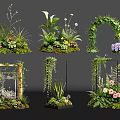 Decorative Vase Flower Arrangements With Lily Succulents Vines And Pink Purple Blooms